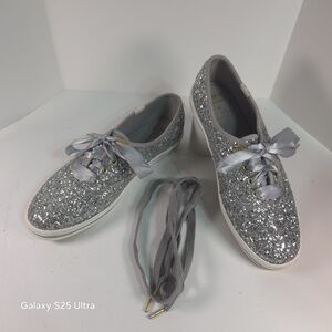 KEDS x KATE SPADE NEW YORK -‎ CHAMPION - Silver Glitter - KIDS / GIRL'S - Size 6